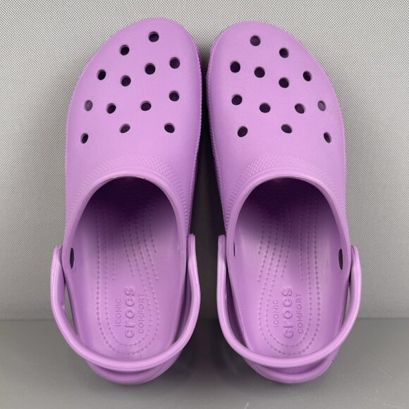 Crocs Classic Platform Clogs Shoes Iconic Comfort Slip On Women 11 Purple 206750 - Picture 6 of 10